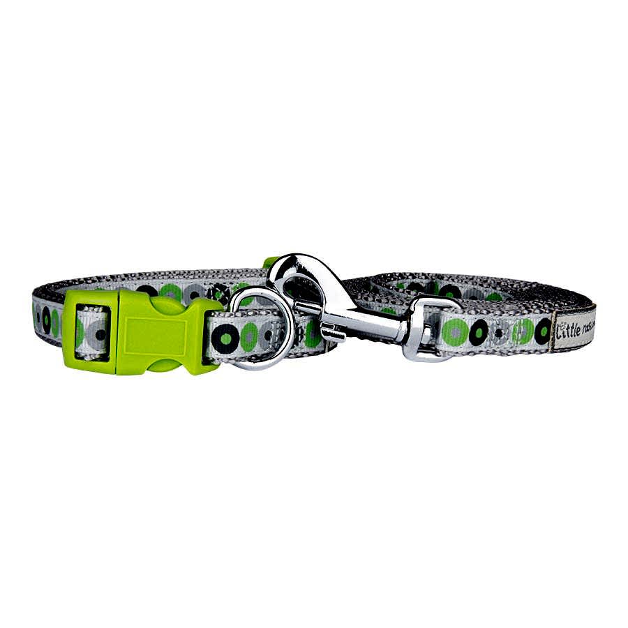 Little Rascals Puppy Collar & Lead Set Green