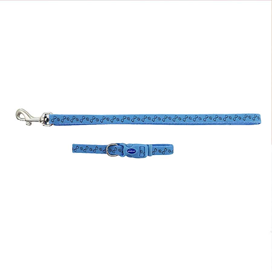 Ancol Dog & Puppy Collar & Lead Set Blue