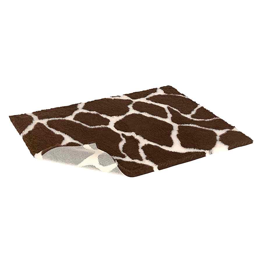 Petlife Vetbed Non-Slip Dog Bed Giraffe Print Brown