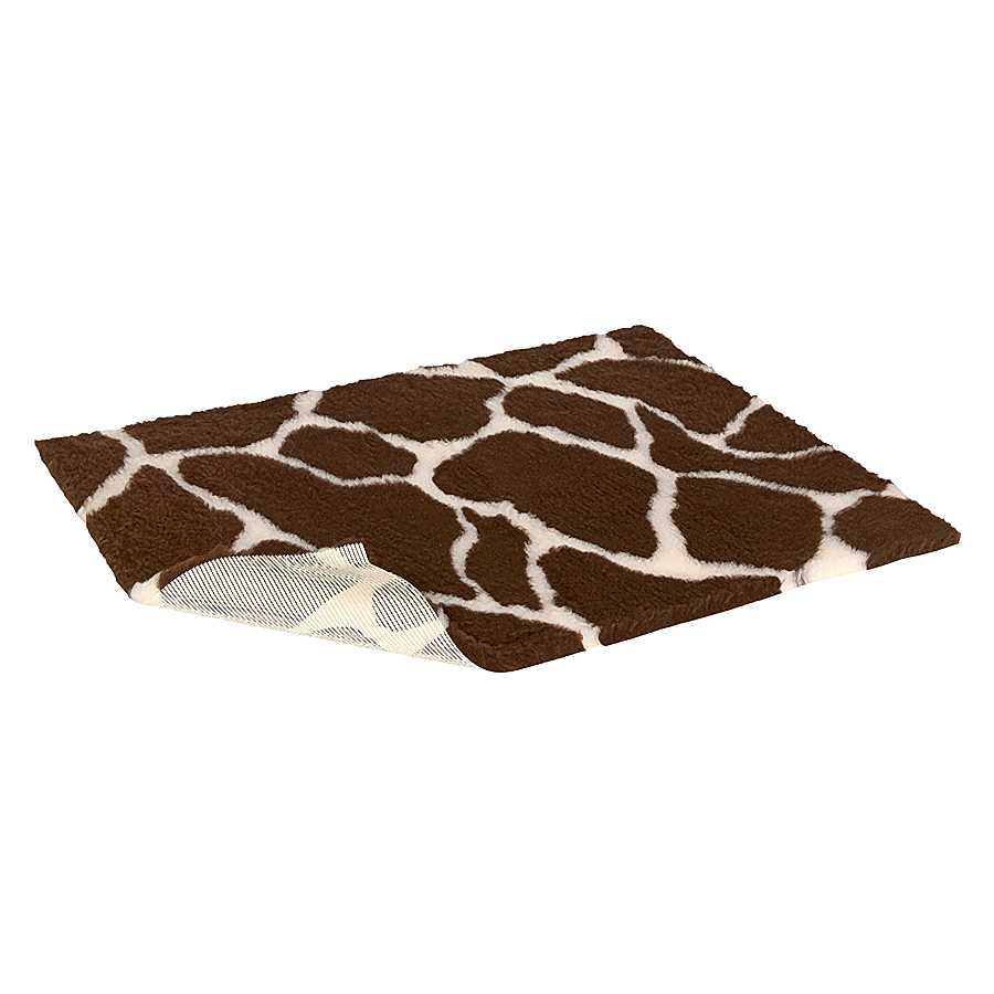 Petlife Vetbed Non-Slip Dog Bed Giraffe Print Brown