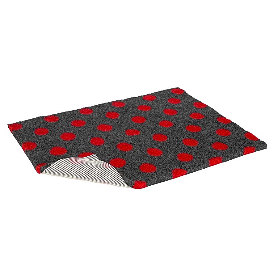 Petlife Vetbed Non-Slip Black & Red Polka Dots