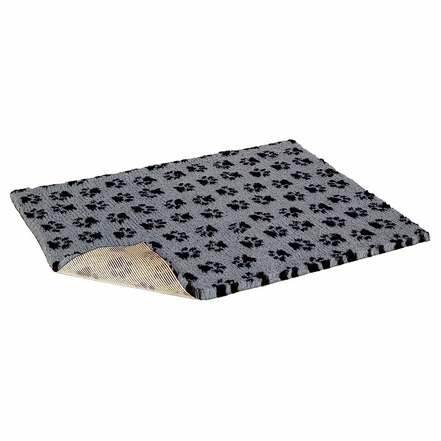 Petlife Vetbed Non-Slip Bed Black Paws Grey