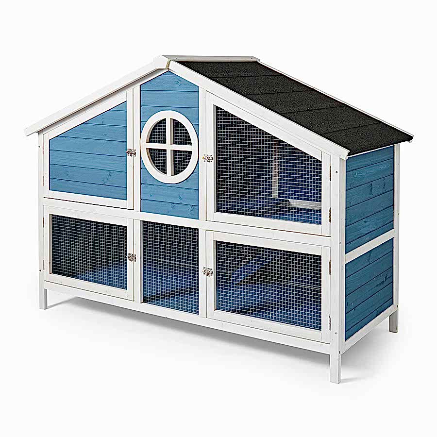 Pets at Home Foxglove Guinea Pig Hutch Blue & White