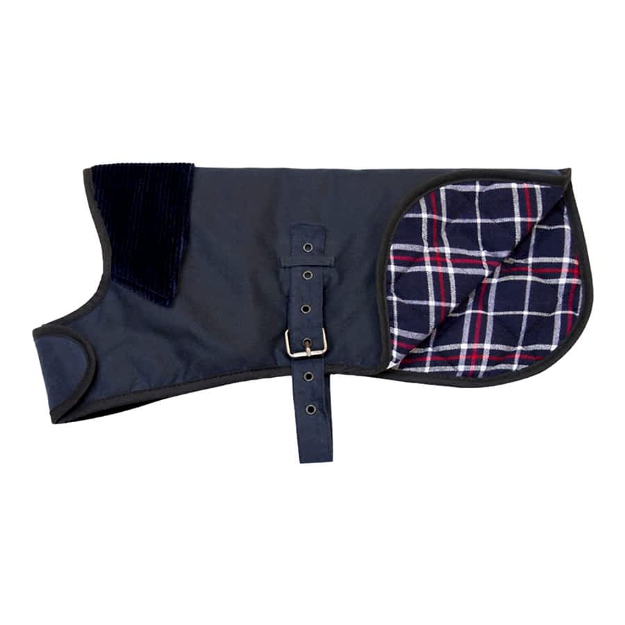 Earthbound Premium Wax Dog Coat Navy 10"