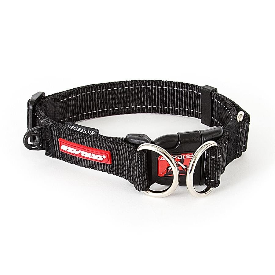 EzyDog Double Up Dog Collar Black