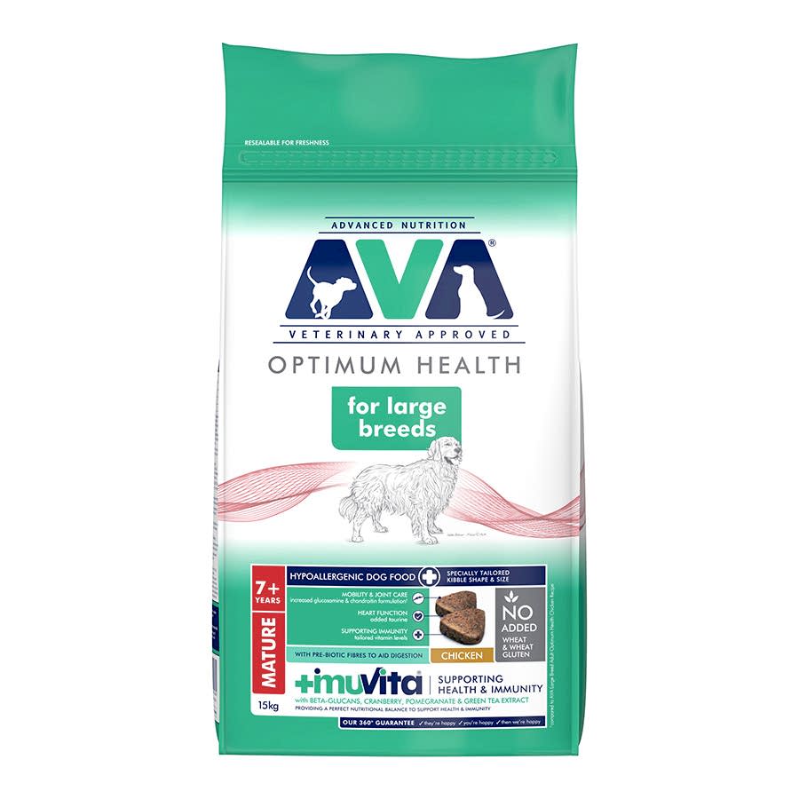 AVA Optimum Health Large Breed Senior Dry Dog Food Chicken