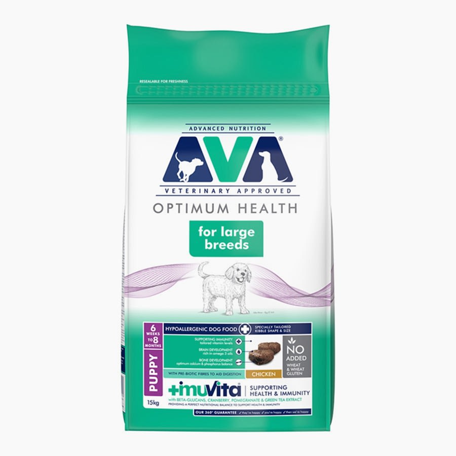 AVA Optimum Health Large Breed Puppy Dry Dog Food Chicken