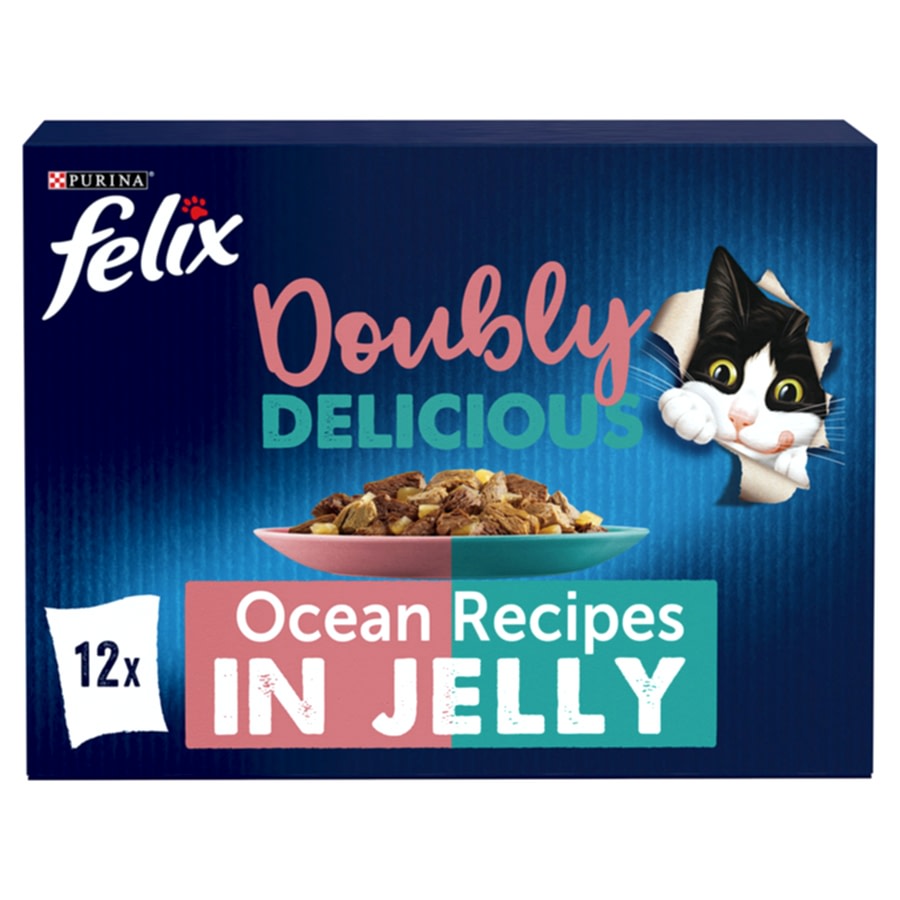 Felix Doubly Delicious Adult Wet Cat Food Ocean Recipes