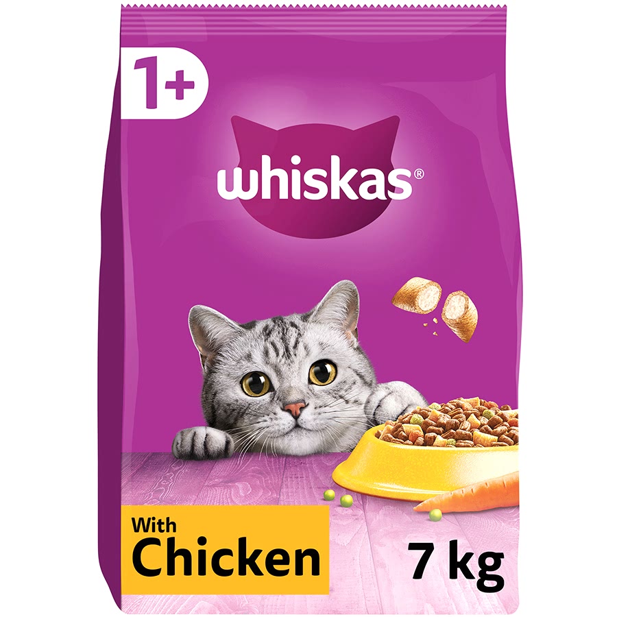 Whiskas 1+ Dry Adult Cat Food Chicken