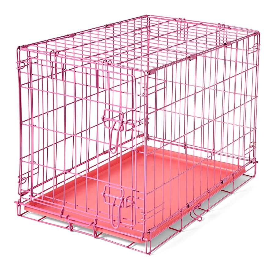 Pets at Home One Door Dog Crate Pink