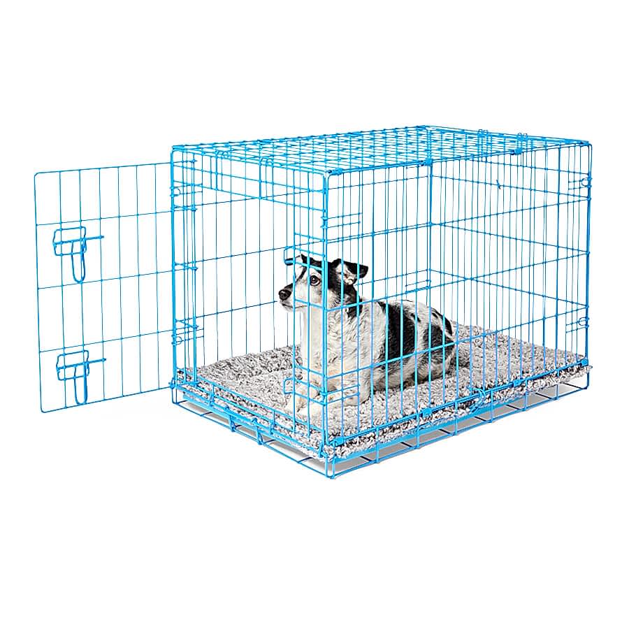 Pets at Home One Door Dog Crate Blue