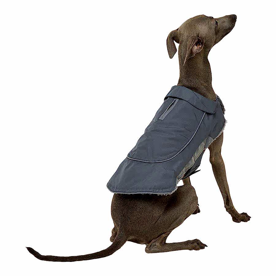 Pets at Home Ripstop Reflective Dog Coat Charcoal