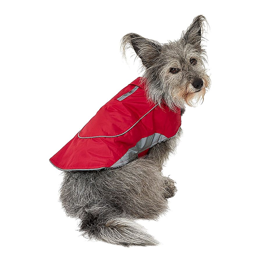 Pets at Home Ripstop Reflective Dog Coat Red