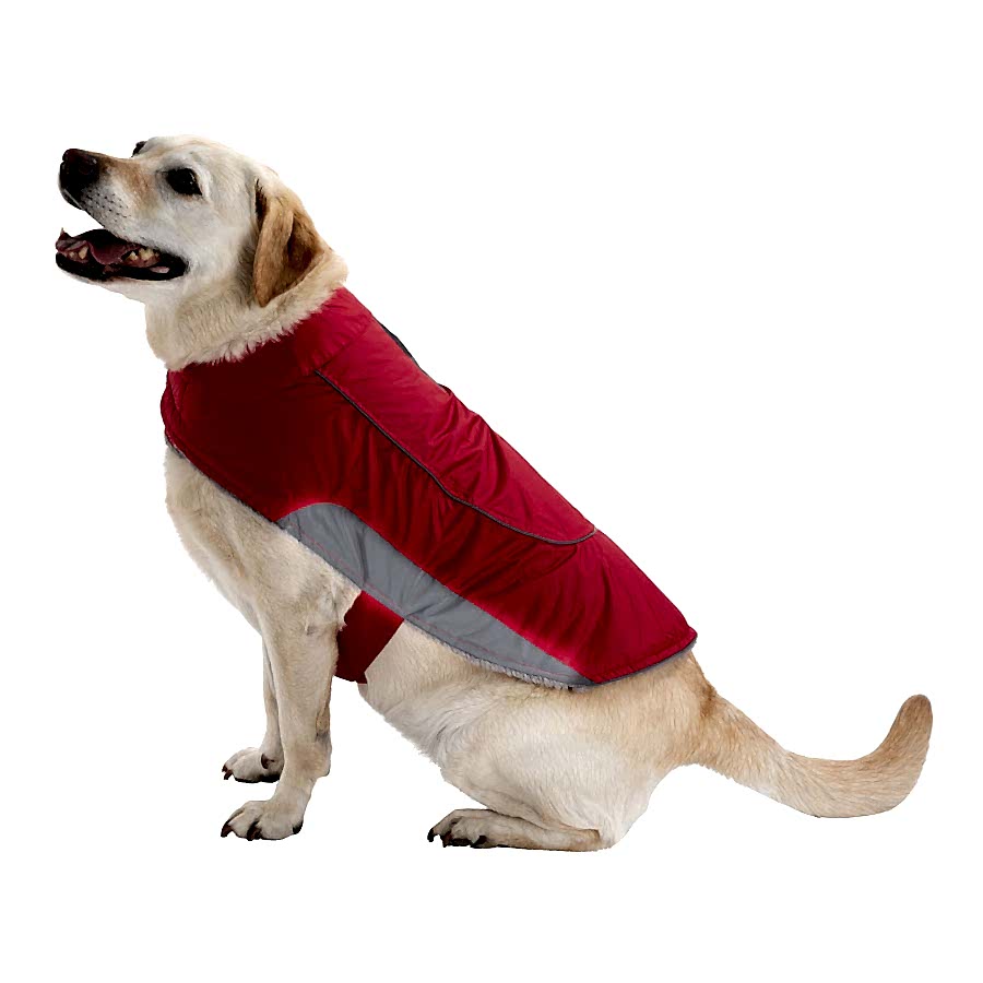 Pets at Home Ripstop Reflective Dog Coat Red