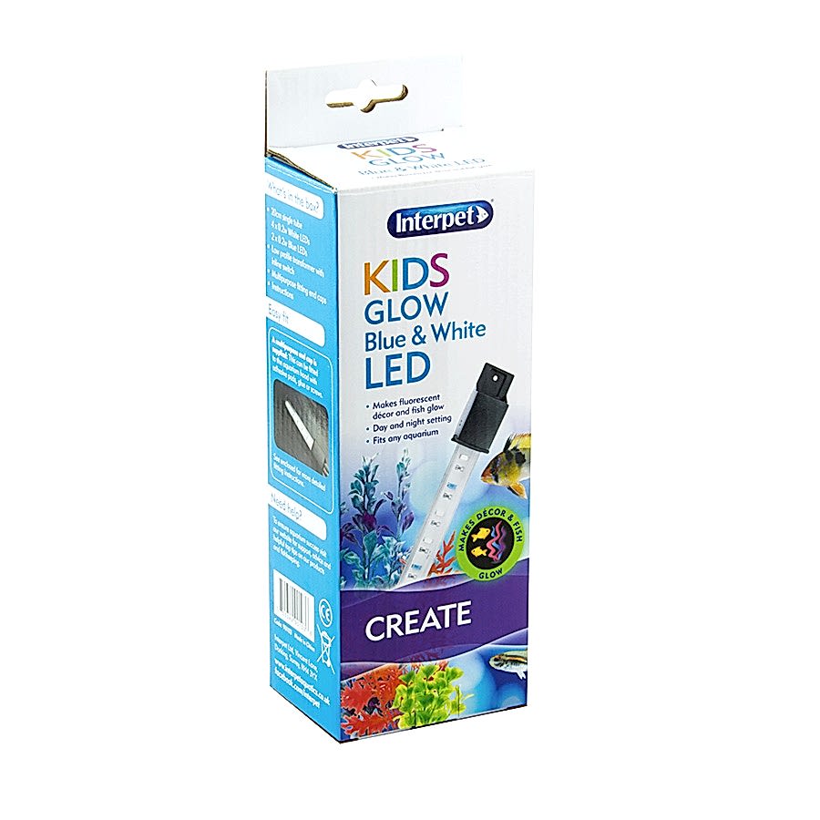 Interpet Kids Glow Aquarium Lights Blue & White