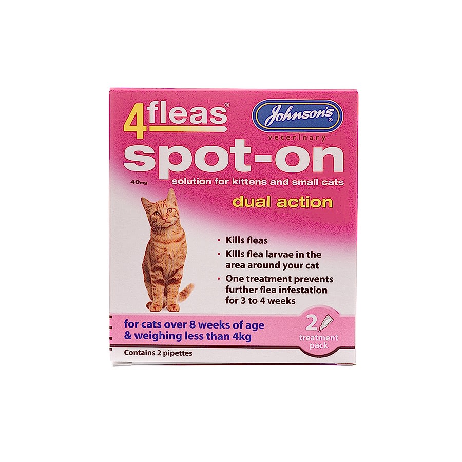 Johnsons 4fleas Spot-On For Cats & Kittens up to 4kg