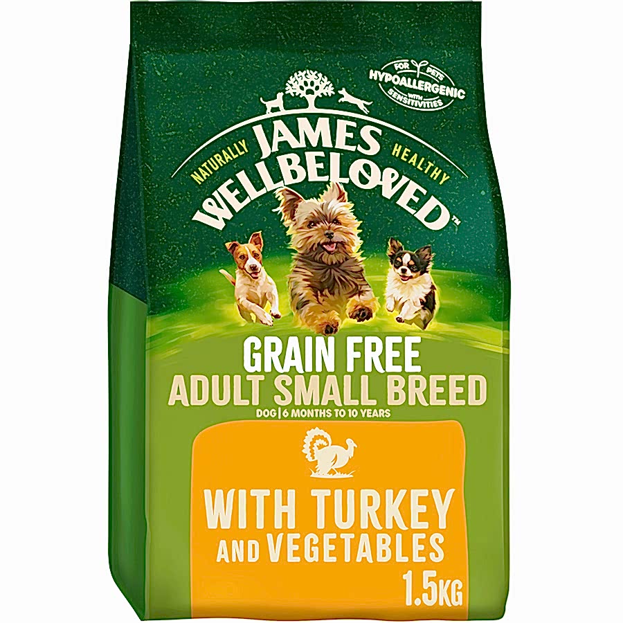 James Wellbeloved Grain Free Small Breed Adult Dry Dog Food Turkey