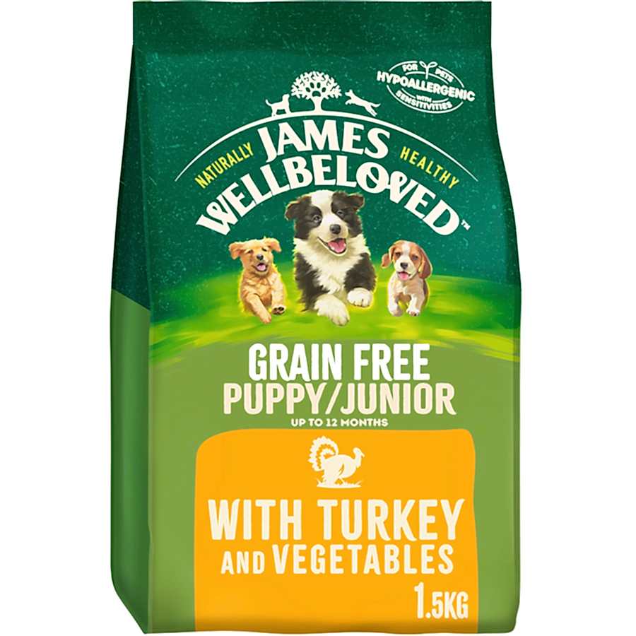 James Wellbeloved Grain Free Puppy & Junior Dry Dog Food Turkey