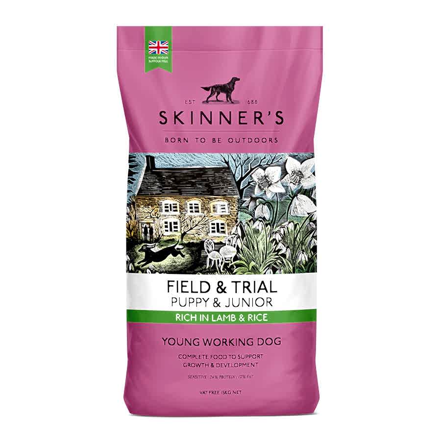 Skinner's Field & Trial Working Puppy & Junior Dry Dog Food Lamb & Rice