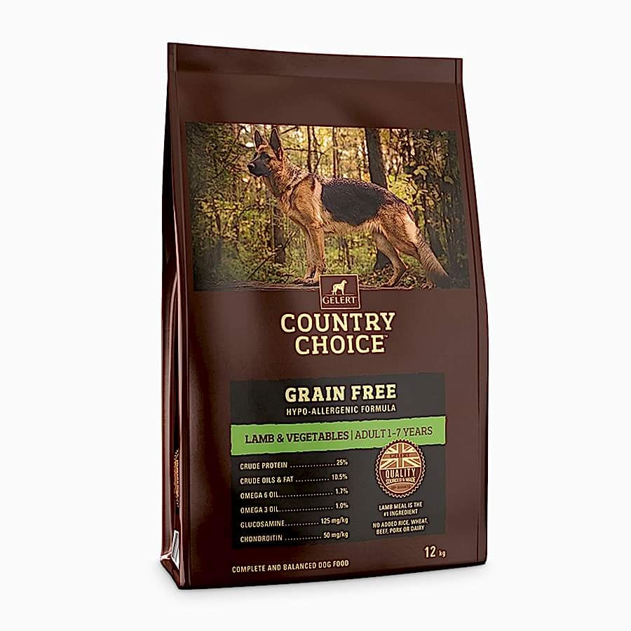 Gelert Country Choice Grain Free Dry Dog Food Lamb & Veg