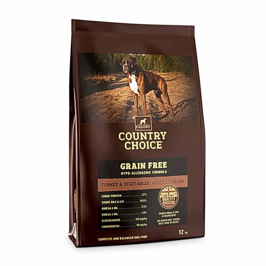 Gelert Country Choice Grain Free Dry Dog Food Turkey & Veg