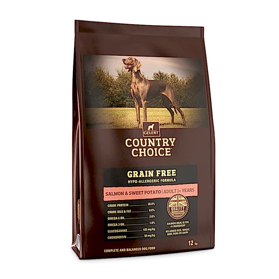 Gelert Country Choice Grain Free Dry Dog Food Salmon & Sweet Potato