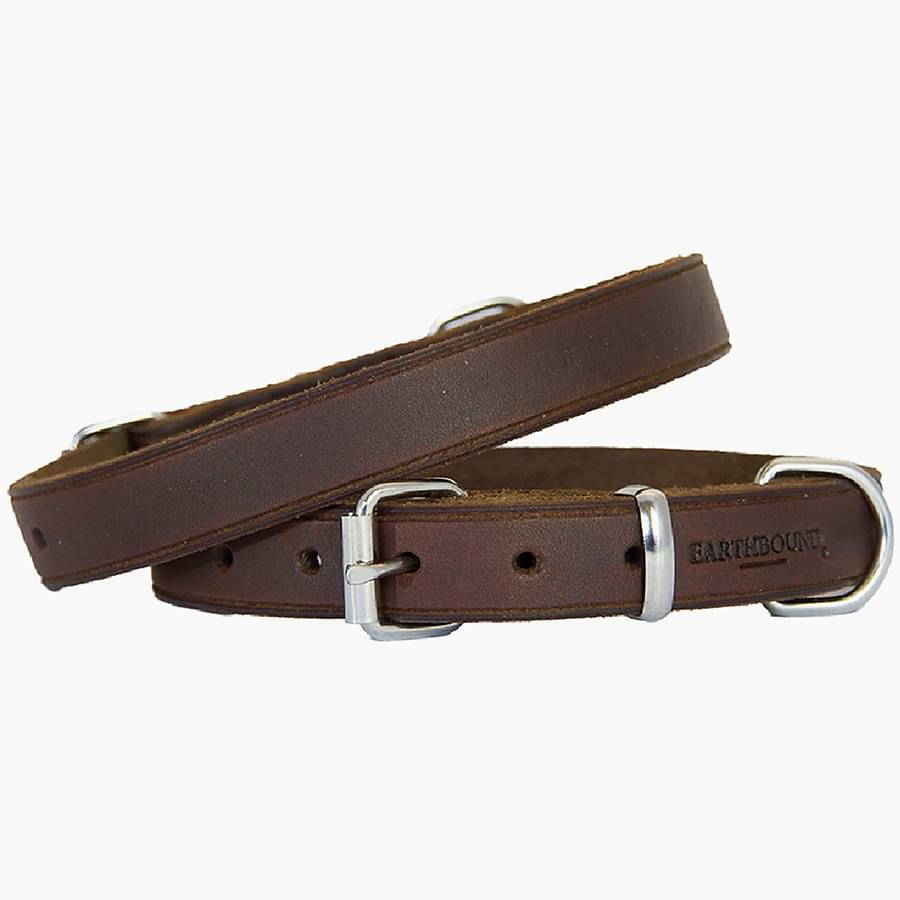 Earthbound Country Leather Dog Collar Brown