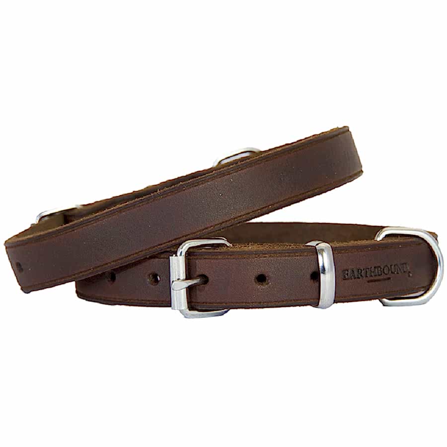 Earthbound Country Leather Dog Collar Brown