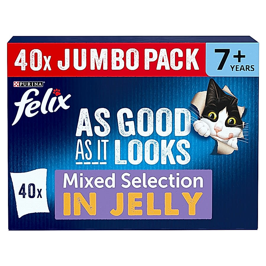 Felix As Good As It Looks Senior Wet Cat Food Mixed Selection In Jelly