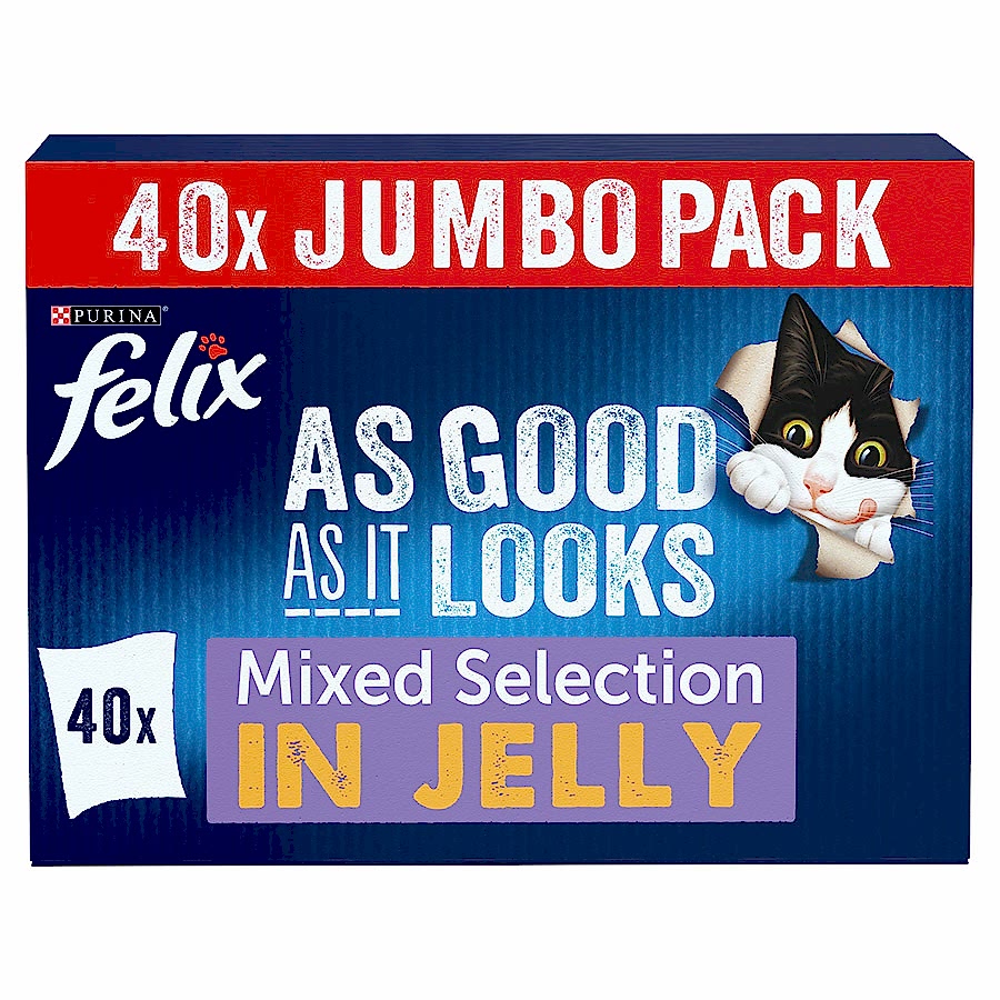 Felix As Good As It Looks Adult Wet Cat Food Mixed Selection In Jelly