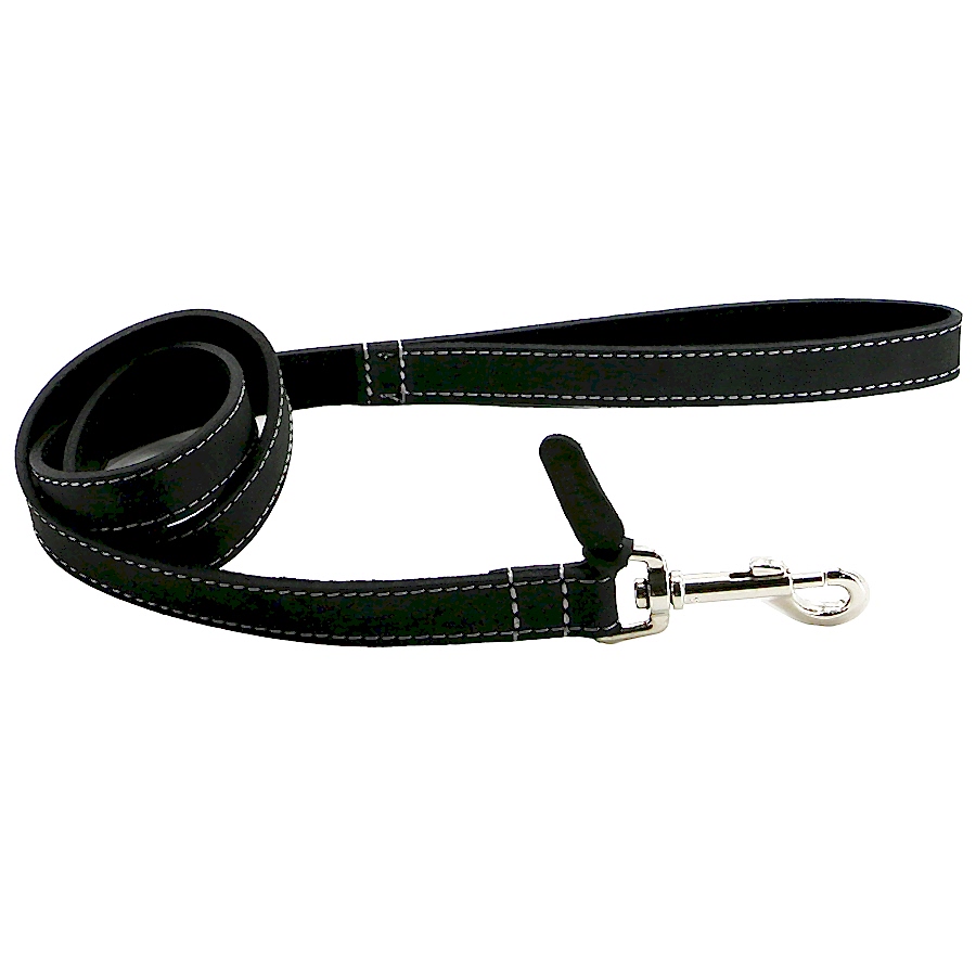 Ancol Timberwolf Leather Dog Lead Grey