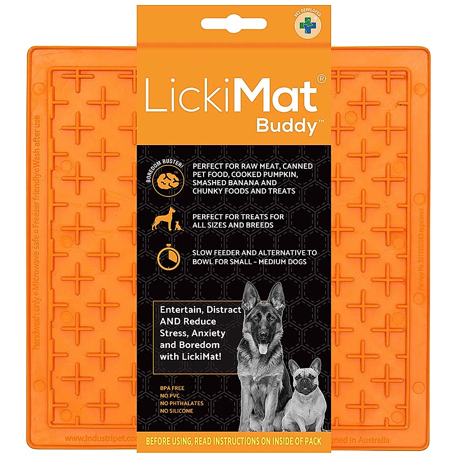 LickiMat Buddy Boredom Buster and Slow Feeder Orange