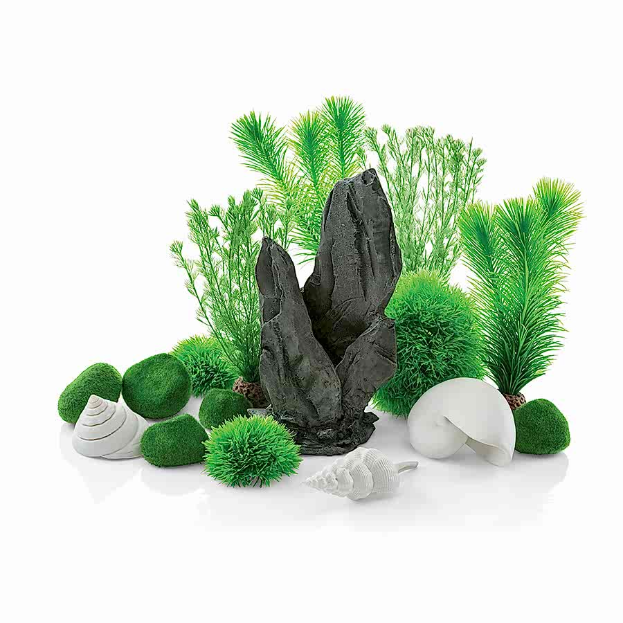 BiOrb Stone Garden Aquarium Decor Set Green