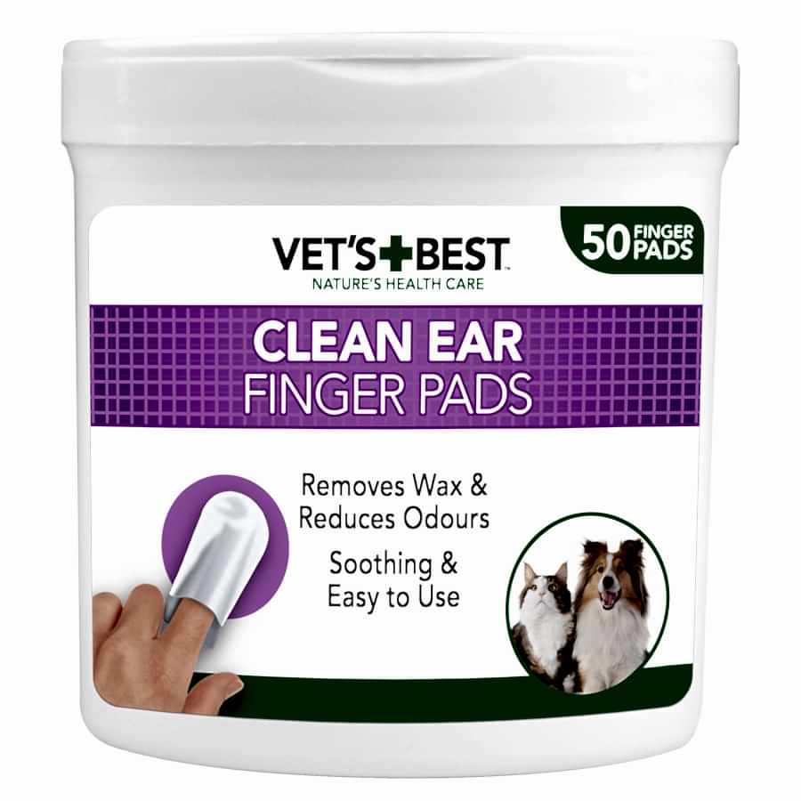 Vet's Best Ear Relief Ear Cleansing Finger Wipes for Dogs