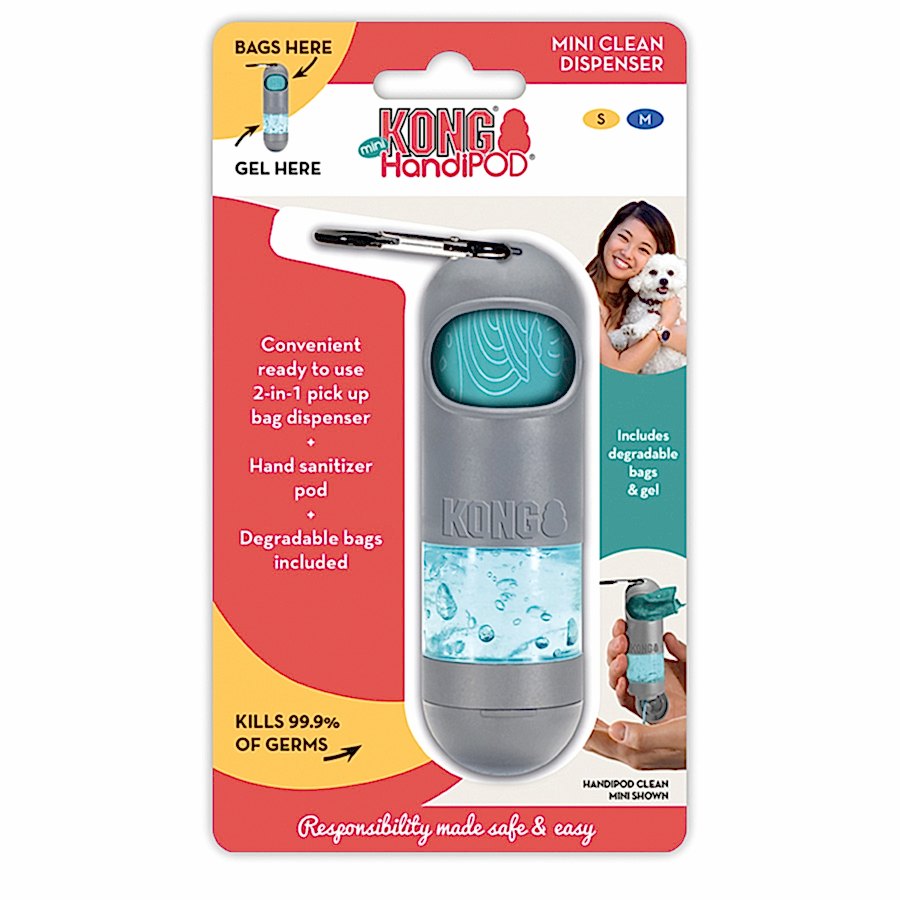 Kong HandiPOD Mini Dog Poop Bag Dispenser & Sanitiser