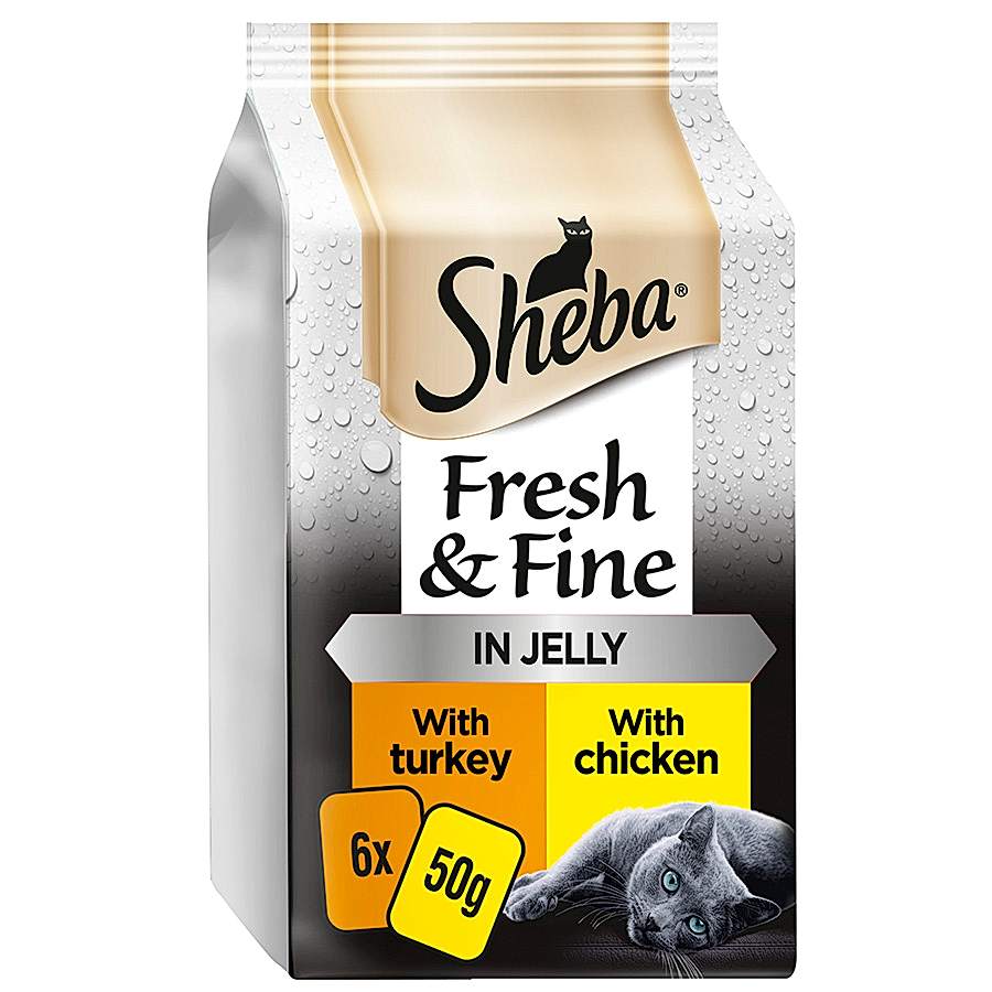 Sheba Fresh & Fine Adult Cat Wet Food Chicken & Turkey In Jelly