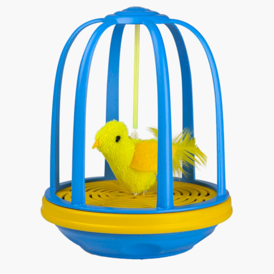 OurPets Bird in a Cage Interactive Cat Toy