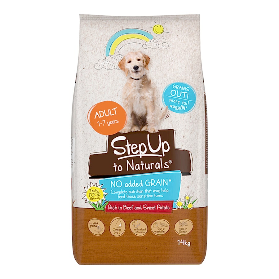 Step Up Naturals No Added Grain Adult Dry Dog Food Beef & Sweet Potato