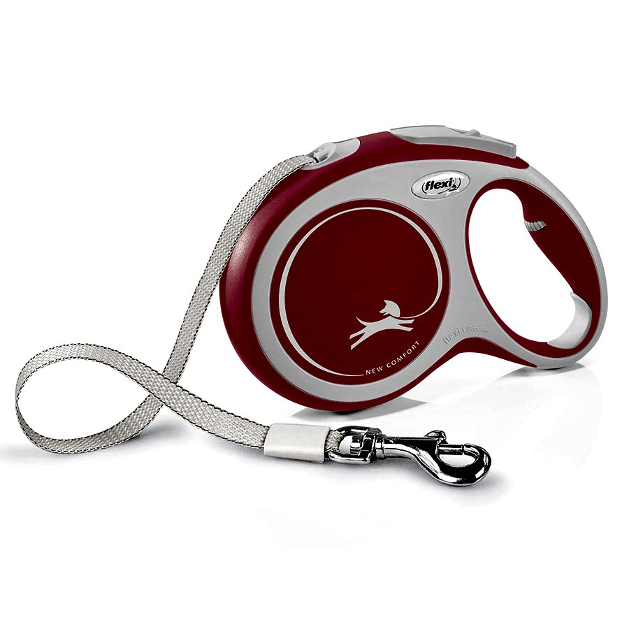 Flexi New Comfort Extending Dog Lead 8m Red