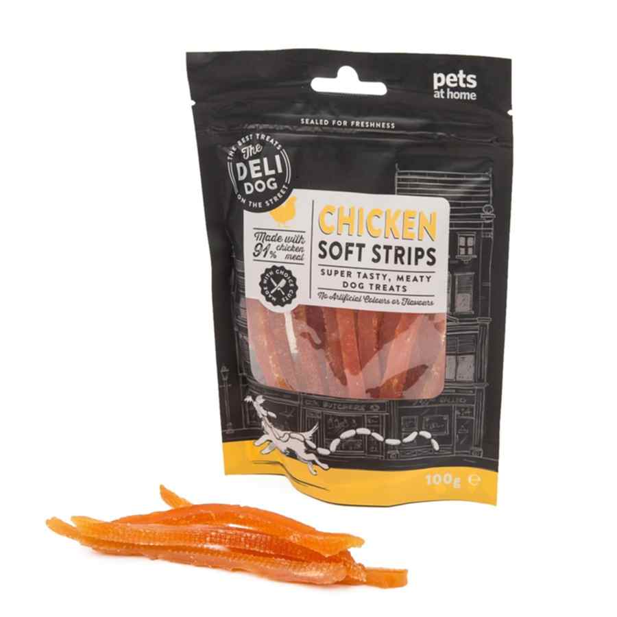 The Deli Dog Soft Chicken Strips Dog Treats