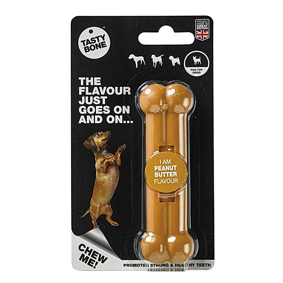 TastyBone Peanut Butter Super Tough Dog Chew Toy - Toy Breeds