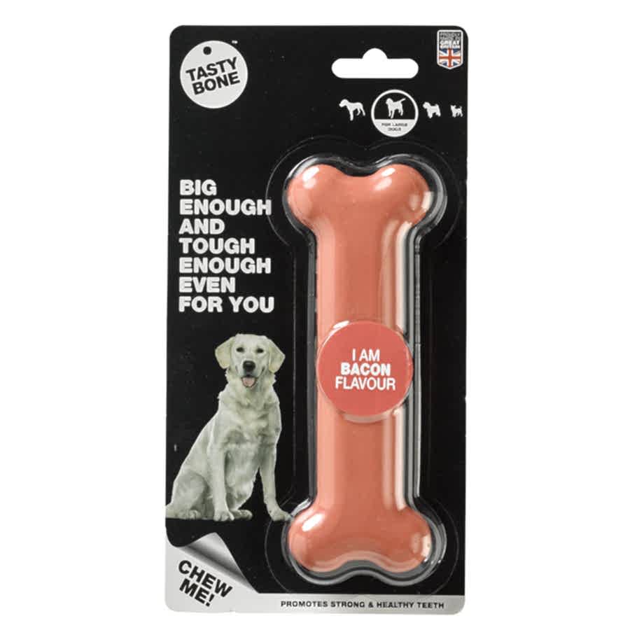 TastyBone Bacon Super Tough Dog Chew Toy - Large Breeds