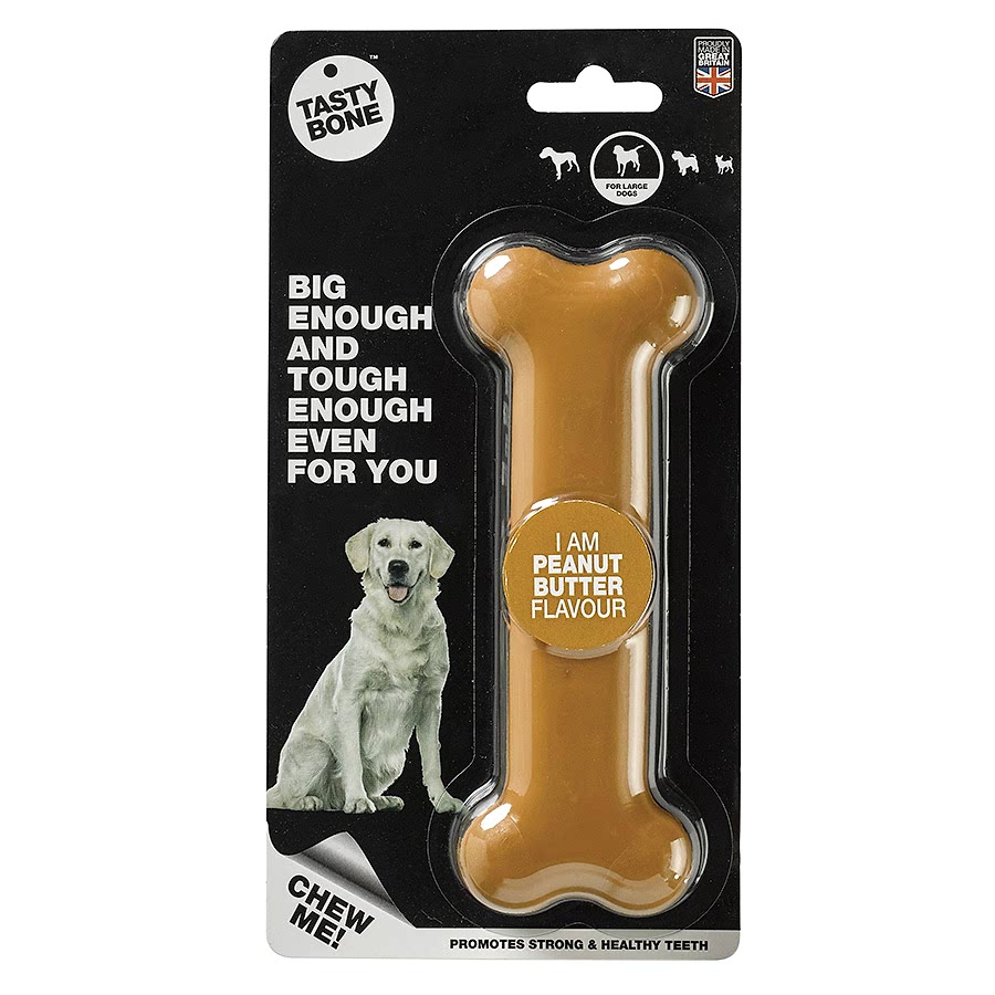 TastyBone Peanut Butter Super Tough Dog Chew Toy - Large Breeds