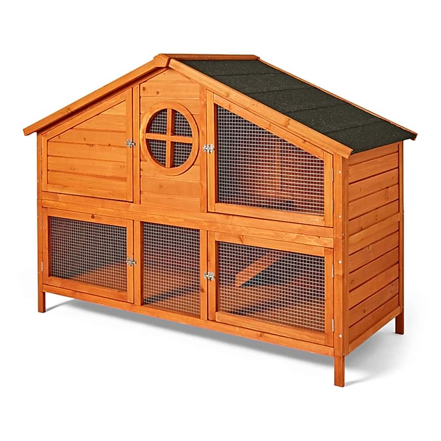 Pets at Home Foxglove Guinea Pig Hutch Brown