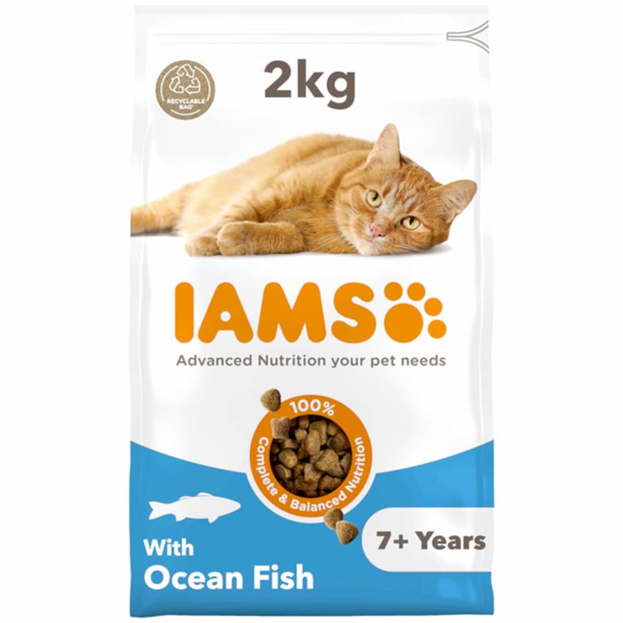 Iams Senior Dry Cat Food Ocean Fish