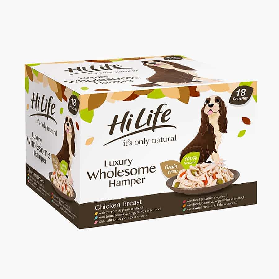 HiLife It's Only Natural Luxury Wholesome Hamper Wet Adult Dog Food 18 x 100g