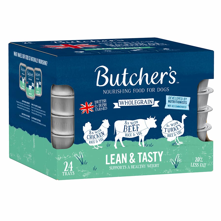 Butcher's Lean and Tasty Wet Adult Dog Food Trays 24x150g