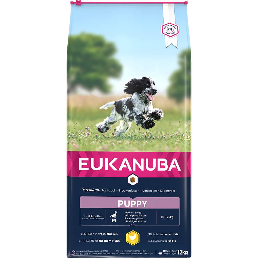 Eukanuba Medium Breed Puppy Dry Dog Food Chicken