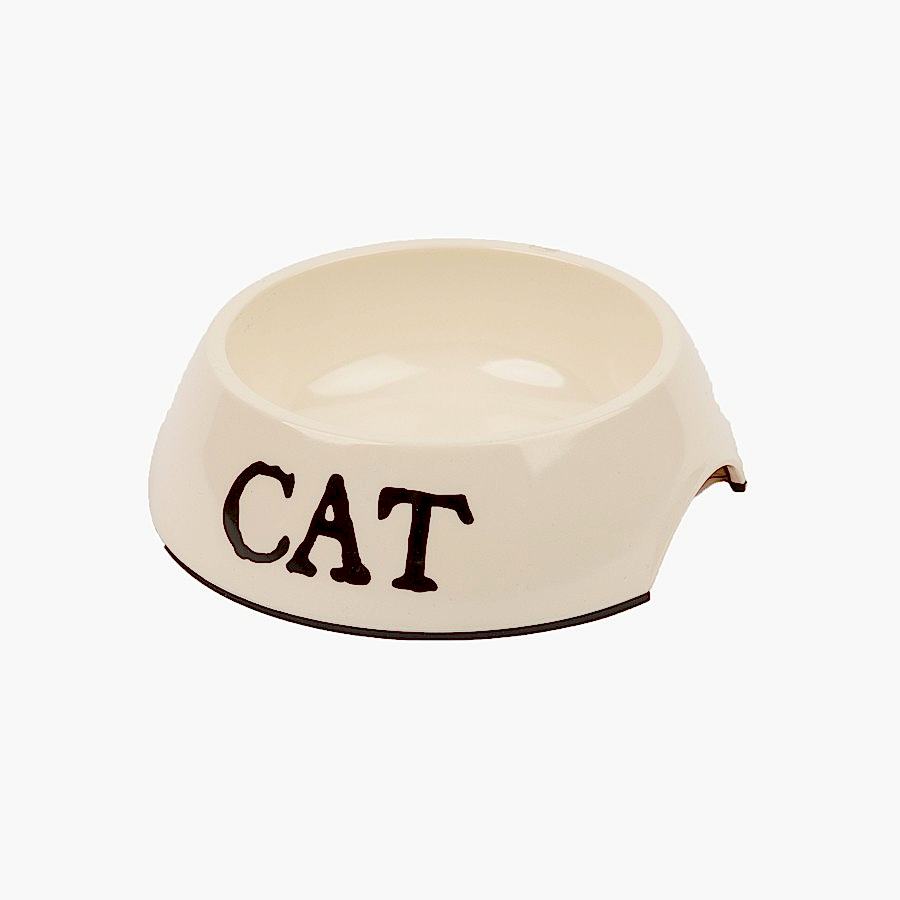 Pets at Home Metal Cat Bowl Cream