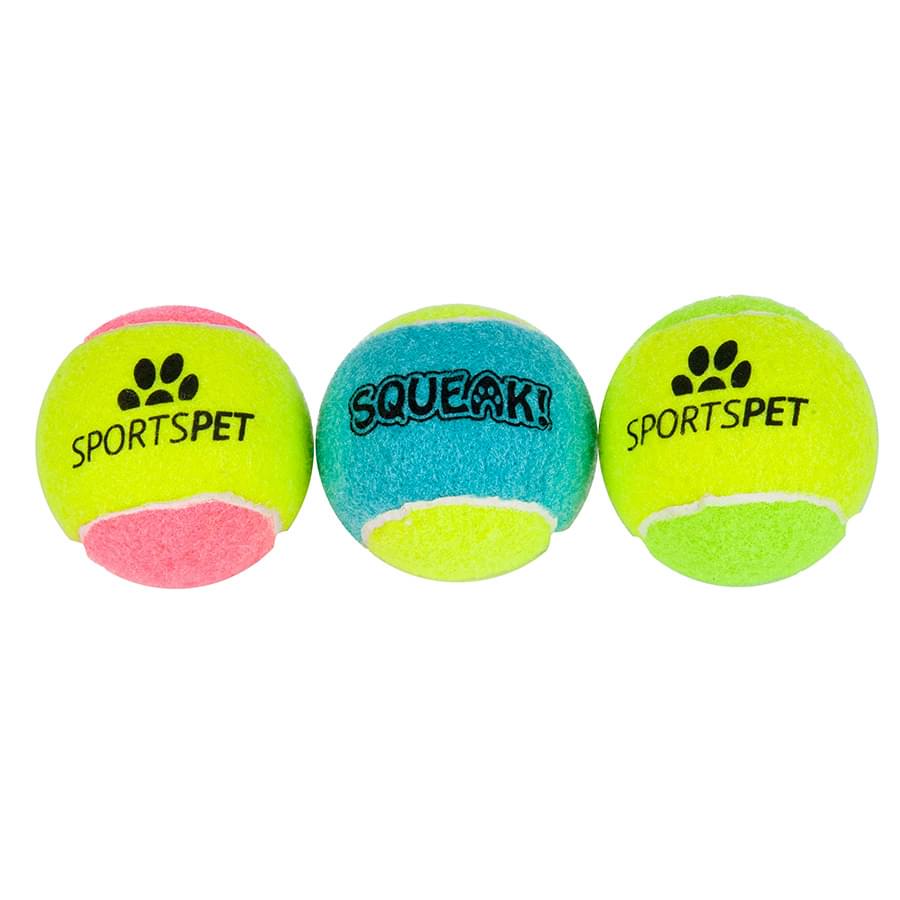 SportsPet Squeak Tennis Ball Dog Toy